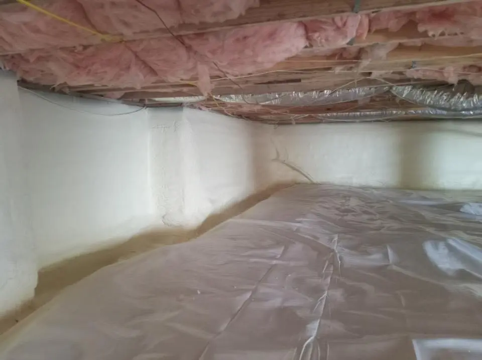 Crawl space encapsulation with closed-cell spray foam for Spray Foam Roofing Repair in Fredericksburg